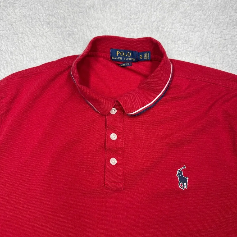 Polo Ralph Lauren Classic Fit Red‎ Polo Shirt with Rubber Pony Men's Size XL